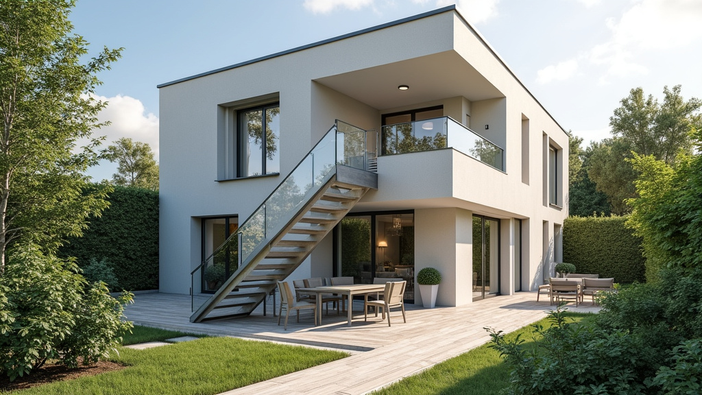 Monte-escalier extérieur installé dans une habitation à Metzervisse