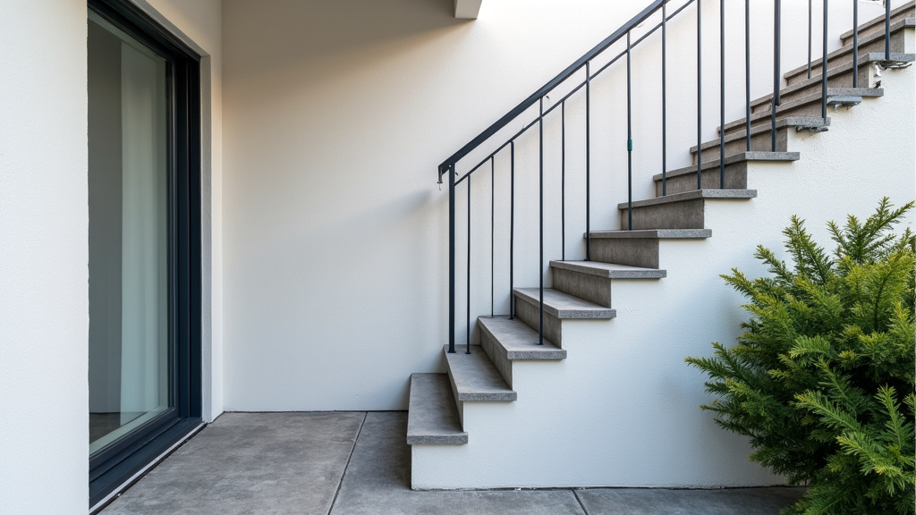 Monte-escalier extérieur installé dans une habitation à Vairé en conditions réelles