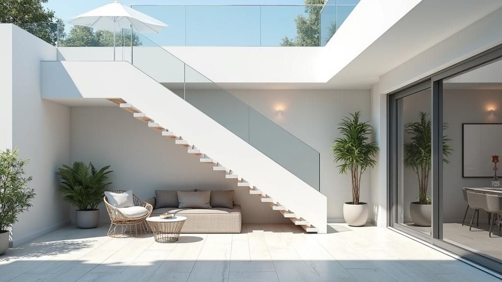 Monte-escalier extérieur installé dans une maison à Bourg-Blanc