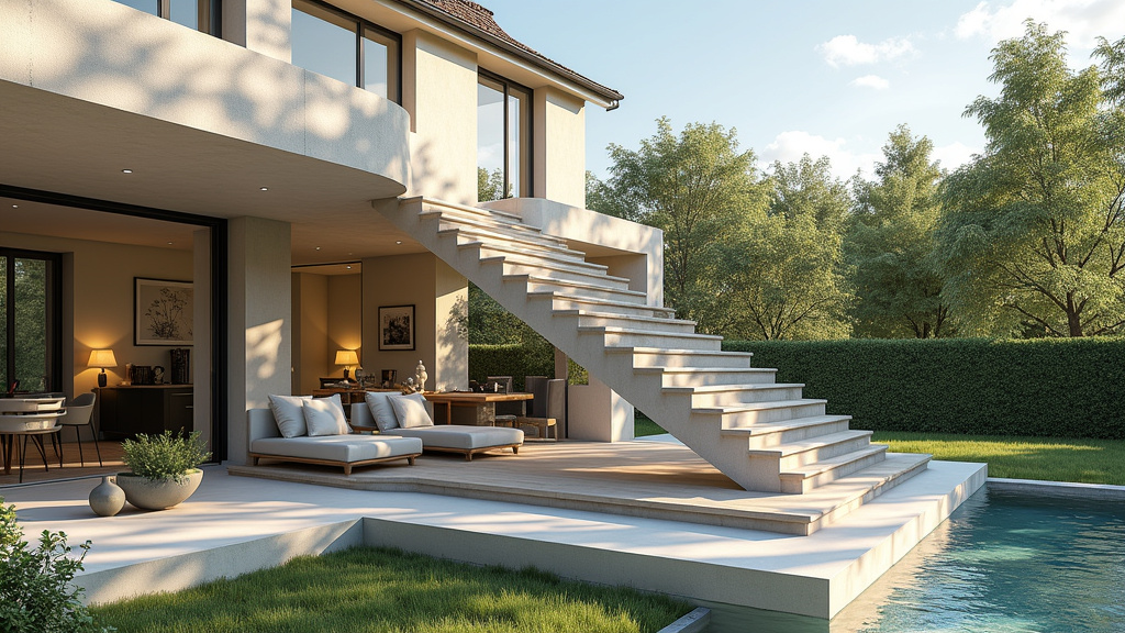 Monte-escalier extérieur installé dans une maison à Fontenay-le-Fleury