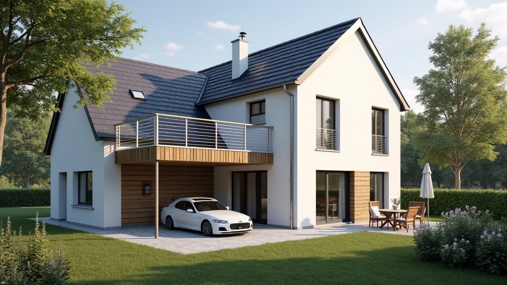 Monte-escalier extérieur installé dans une maison à Landerneau