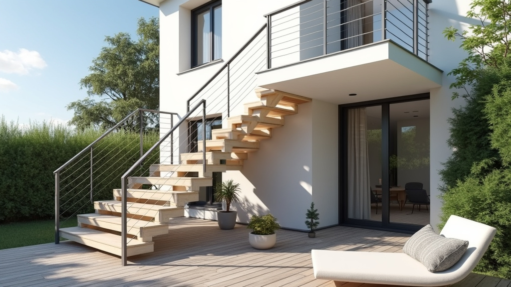 Monte escalier extérieur installé dans une maison à Sayat