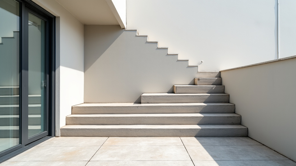 Monte-escalier extérieur installé dans une propriété du Calvados