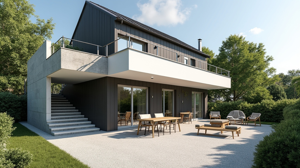 Monte-escalier extérieur installé dans une résidence à Baraqueville