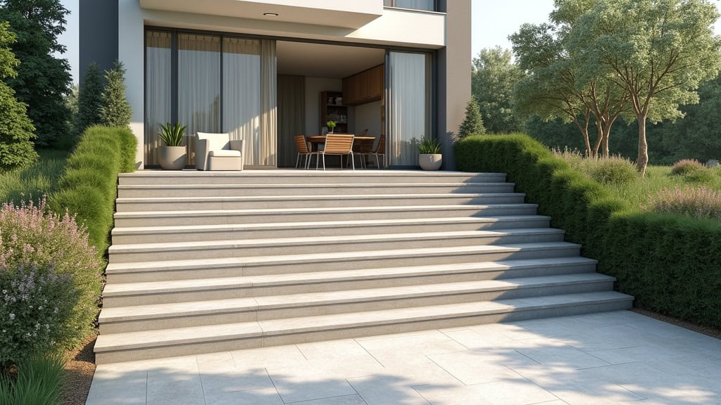 Monte-escalier extérieur installé dans une résidence à Meauzac