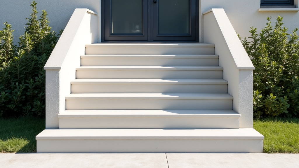 Monte-escalier extérieur installé devant une maison à Assieu