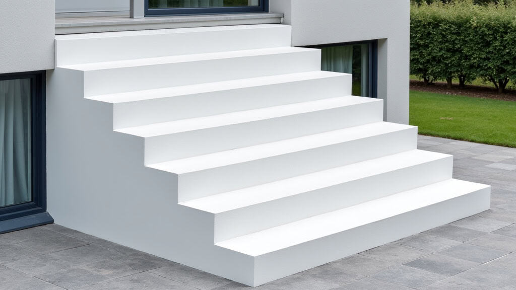 Monte-escalier extérieur installé devant une maison à Brétigny-sur-Orge