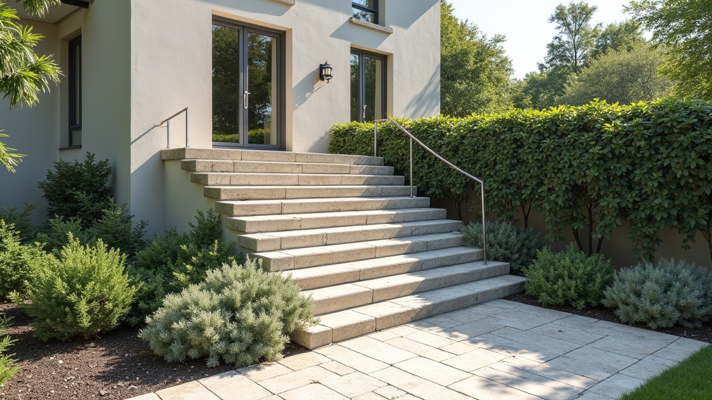 Monte escalier extérieur installé devant une maison à Brié-et-Angonnes