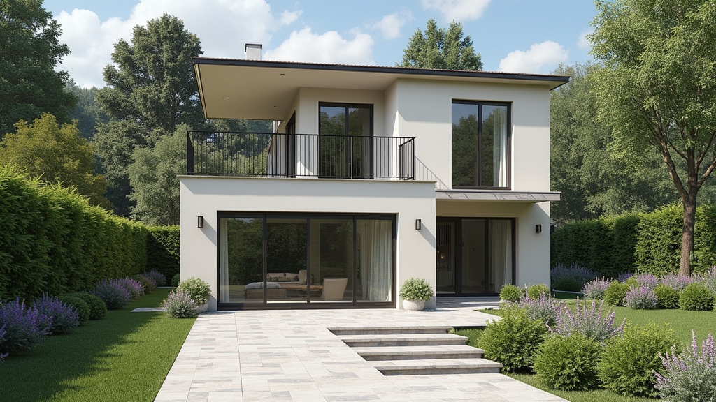 Monte-escalier extérieur installé devant une maison à Buxières-les-Mines