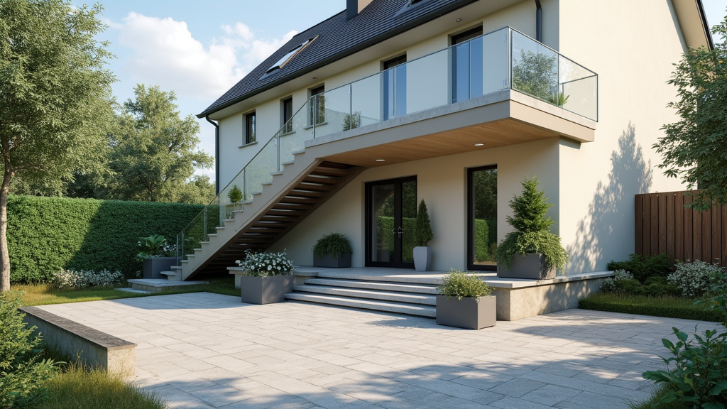 Monte escalier extérieur installé devant une maison à Chambourcy
