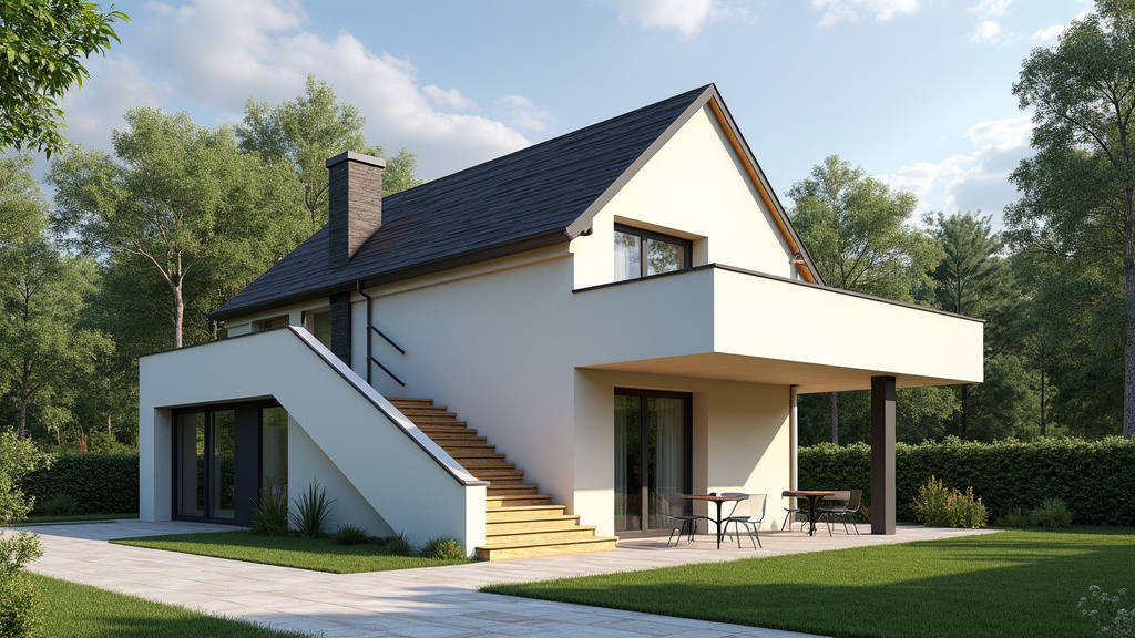 Monte-escalier extérieur installé devant une maison à Coulanges-lès-Nevers