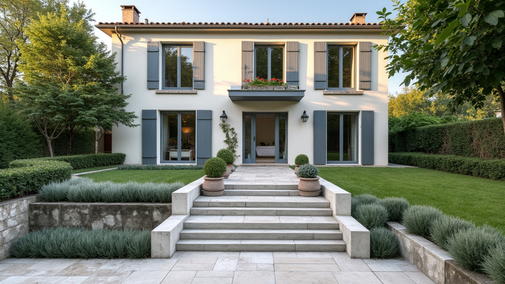 Monte-escalier extérieur installé devant une maison à Crouy-en-Thelle