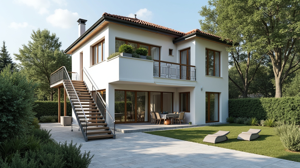 Monte-escalier extérieur installé devant une maison à Frontenay-Rohan-Rohan