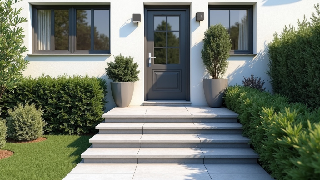 Monte-escalier extérieur installé devant une maison à Holtzheim