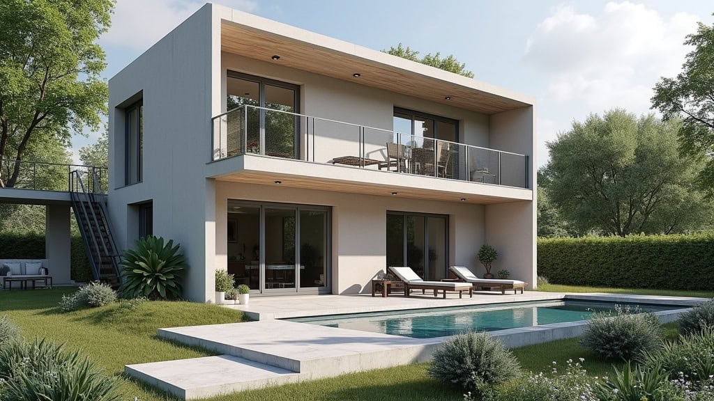 Monte-escalier extérieur installé devant une maison à Latresne en 2025