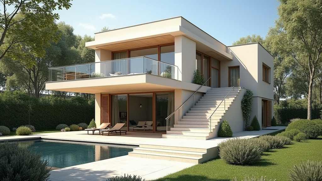 Monte escalier extérieur installé devant une maison à Limoux