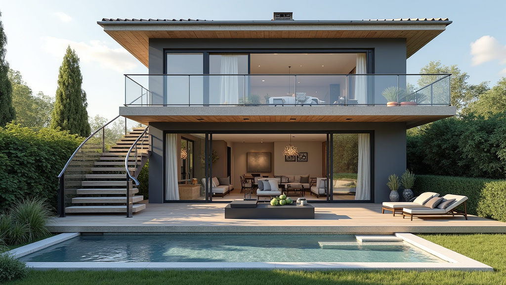 Monte-escalier extérieur installé devant une maison à Neufchef