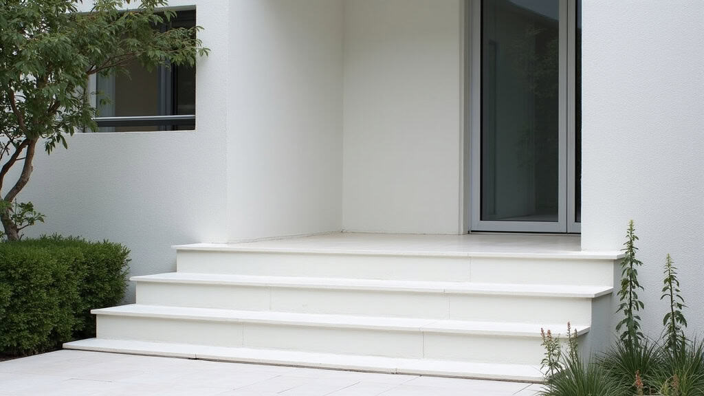 Monte-escalier extérieur installé devant une maison à Saint-Vrain