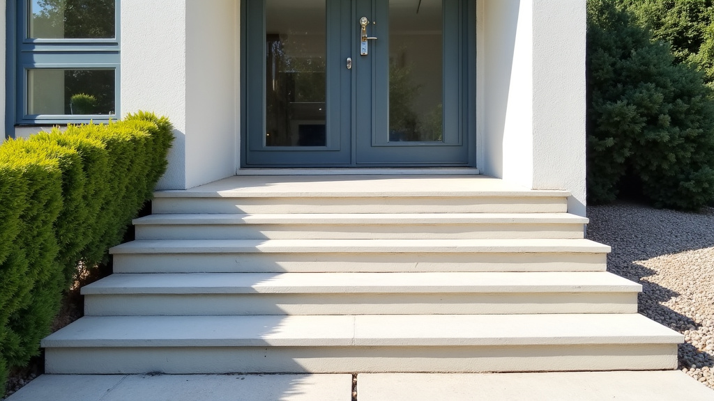 Monte-escalier extérieur installé devant une maison à Sivry-Courtry