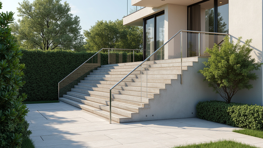 Monte-escalier extérieur installé devant une maison à Varangéville