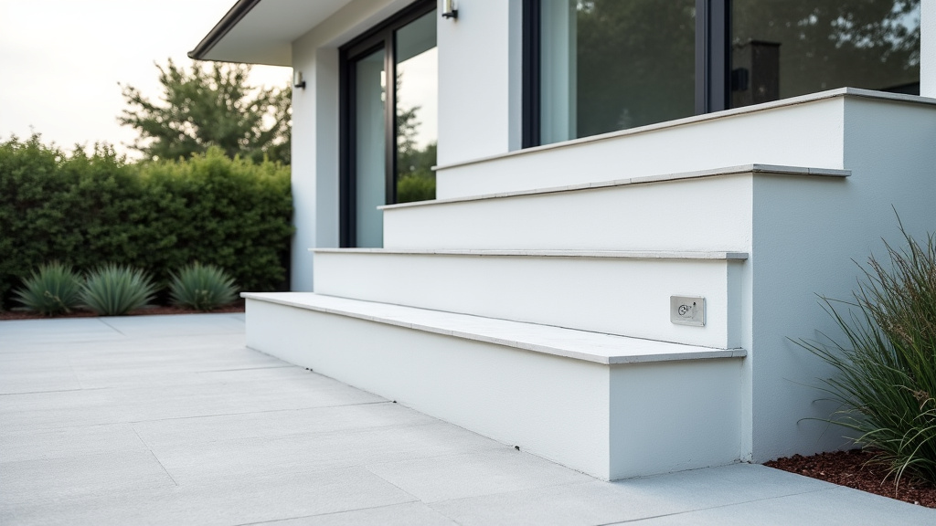 Monte-escalier extérieur installé devant une maison à Verquin