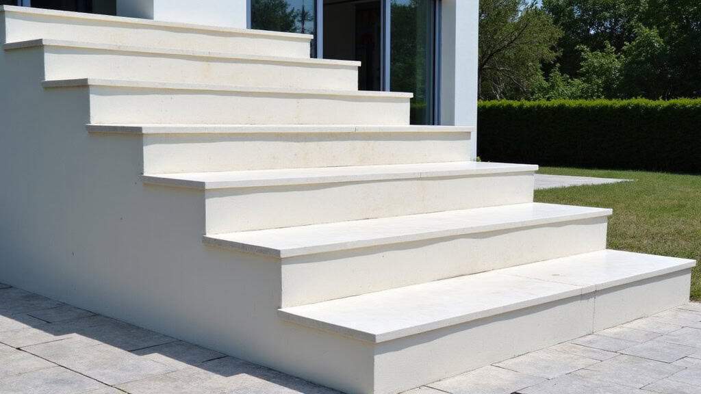 Monte-escalier extérieur installé devant une maison à Villiers-Saint-Frédéric