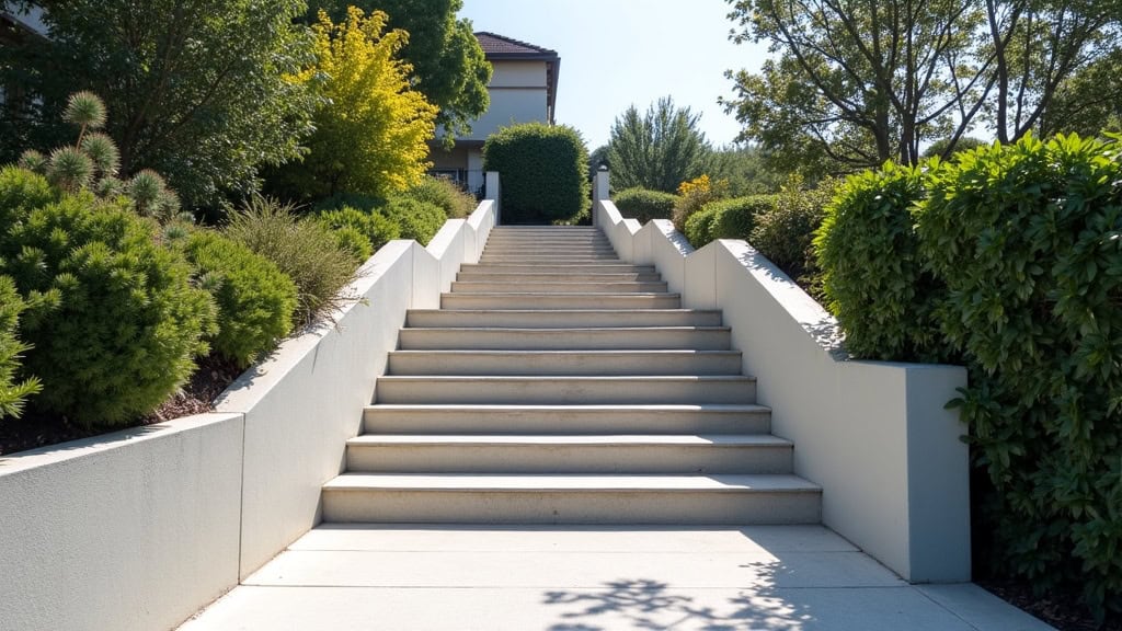 Monte-escalier extérieur installé pour accéder à une terrasse à Bourg-Achard