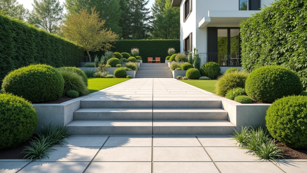 Monte-escalier extérieur installé pour un accès jardin à Auneau-Bleury-Saint-Symphorien