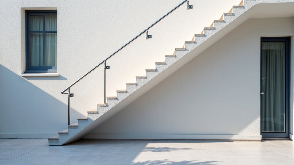 Monte-escalier extérieur installé près d