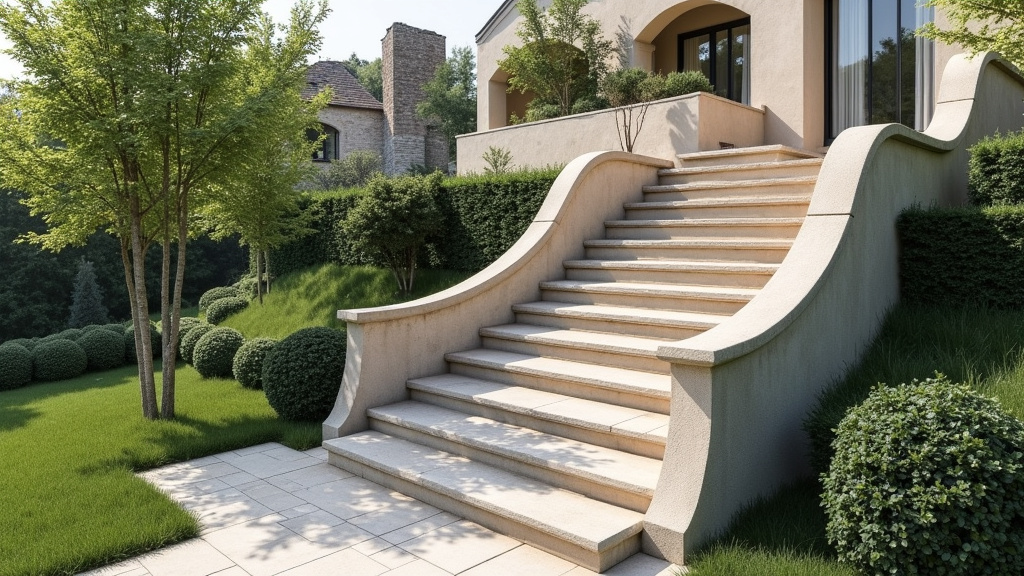 Monte-escalier extérieur installé sur les marches d’une villa à Montauban