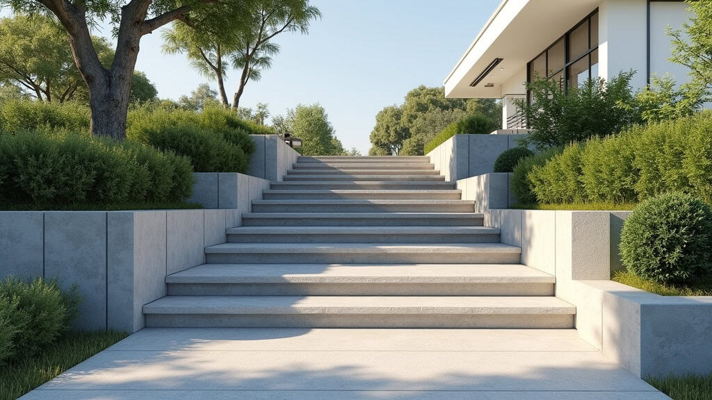 Monte-escalier extérieur installé sur les marches extérieures d