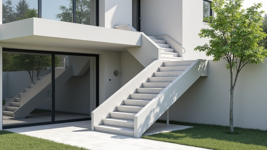 Monte-escalier extérieur installé sur un escalier en béton à Choisy-le-Roi