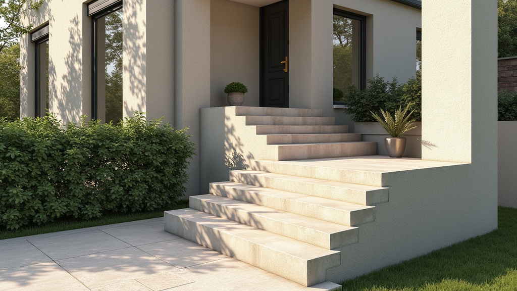 Monte-escalier extérieur installé sur un escalier en pierre à Béguey, résistant aux intempéries