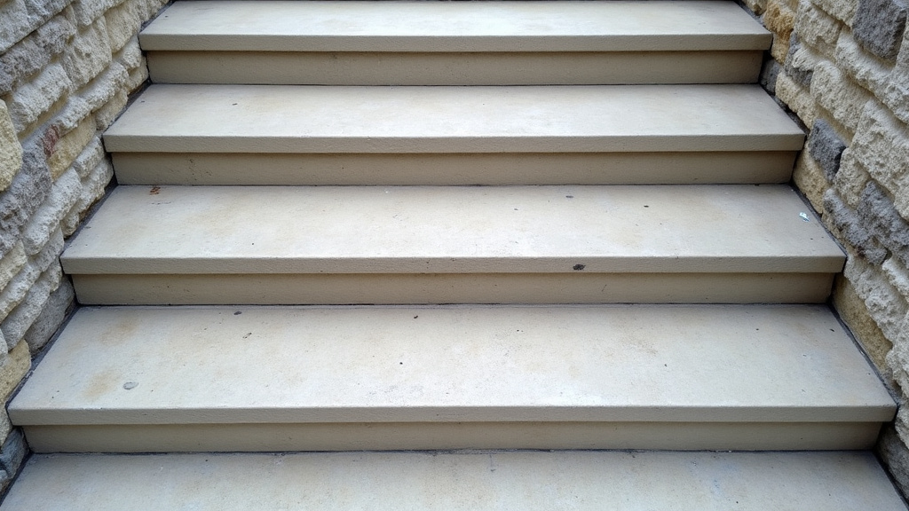 Monte-escalier extérieur installé sur un escalier en pierre à Bourneville-Sainte-Croix