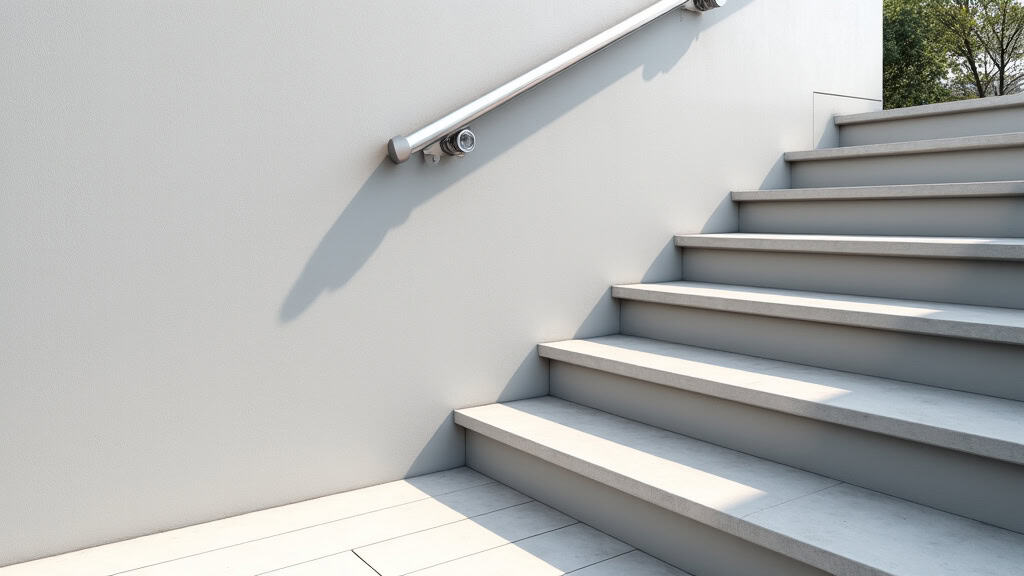 Monte-escalier extérieur installé sur un escalier extérieur à Daoulas