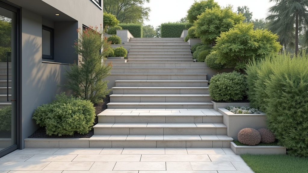 Monte-escalier extérieur installé sur un escalier extérieur en pierre