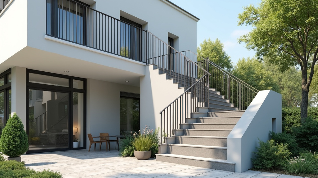 Monte-escalier extérieur installé sur un perron à Bresles