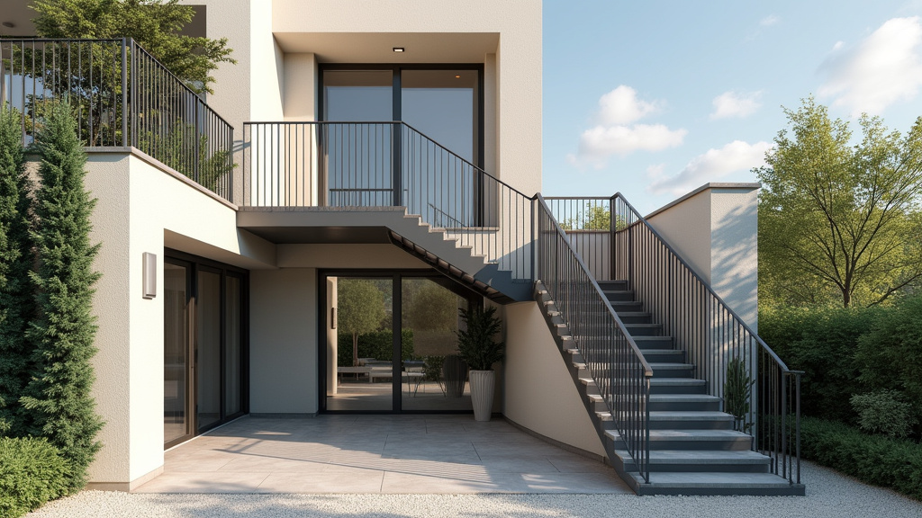 Monte-escalier extérieur installé sur un perron à Hardinghen