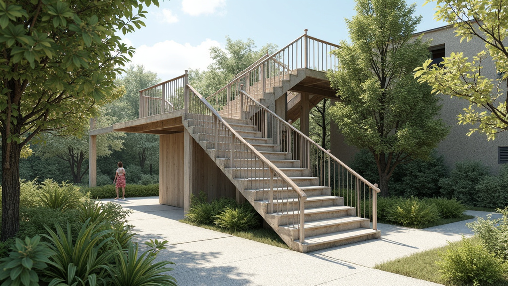 Monte-escalier extérieur installé sur un perron à La Baule-Escoublac