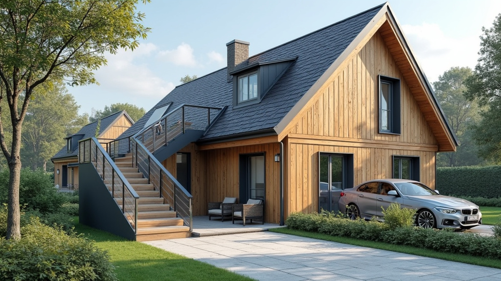 Monte-escalier extérieur installé sur un perron à Le Genest-Saint-Isle, résistant aux intempéries