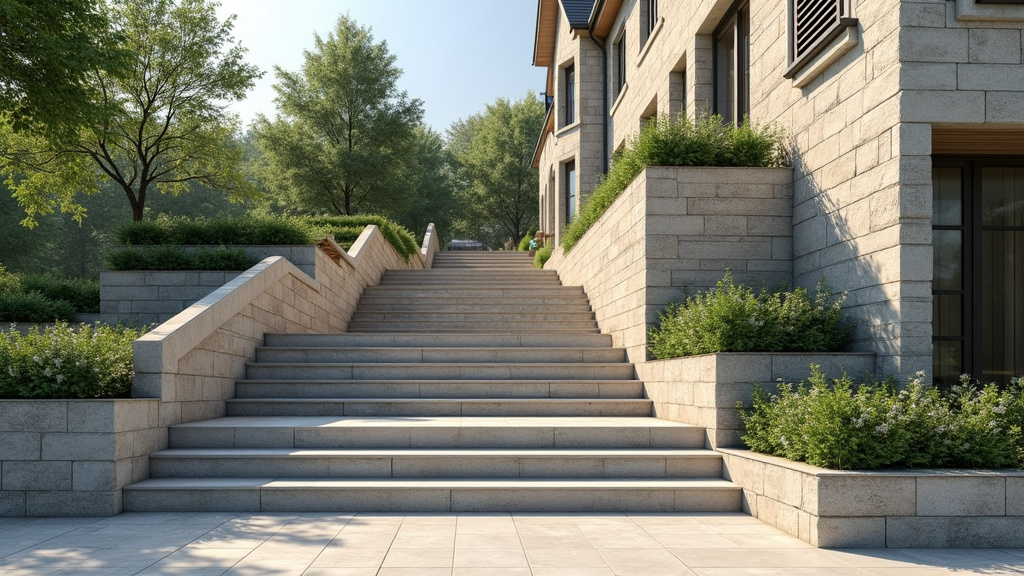 Monte-escalier extérieur installé sur un perron en pierre à Escautpont, fonctionnel par tous les temps