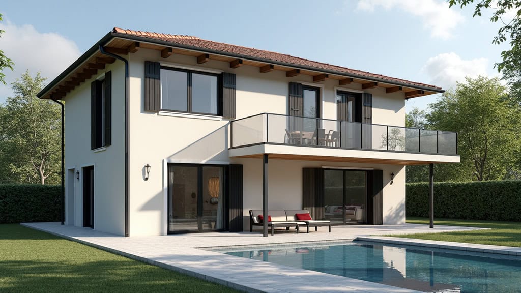 Monte-escalier extérieur installé sur une maison à Oraison