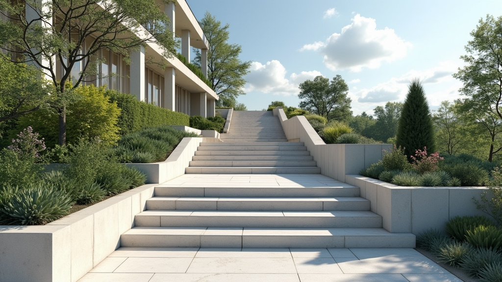 Monte-escalier extérieur recouvert d