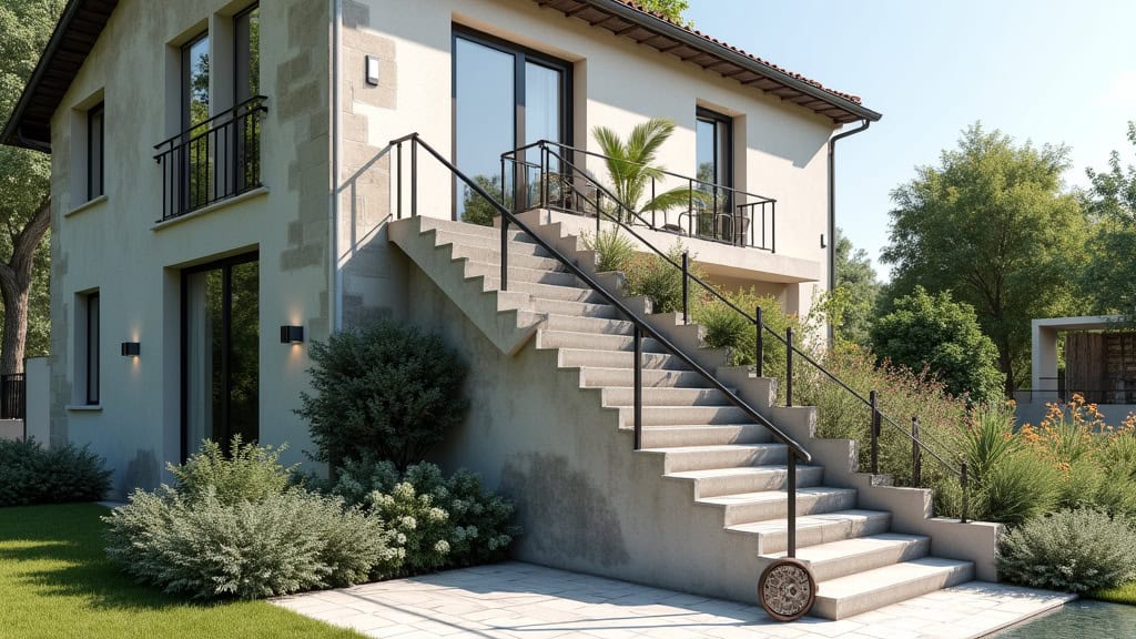 Monte-escalier extérieur résistant aux intempéries à Lacrouzette