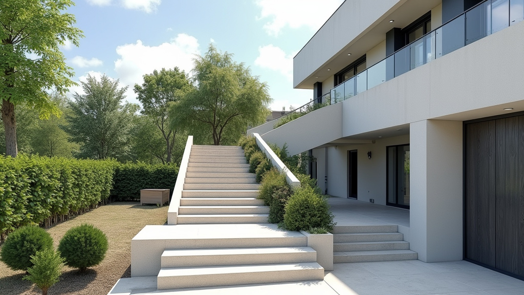 Monte-escalier extérieur résistant aux intempéries à Pavie