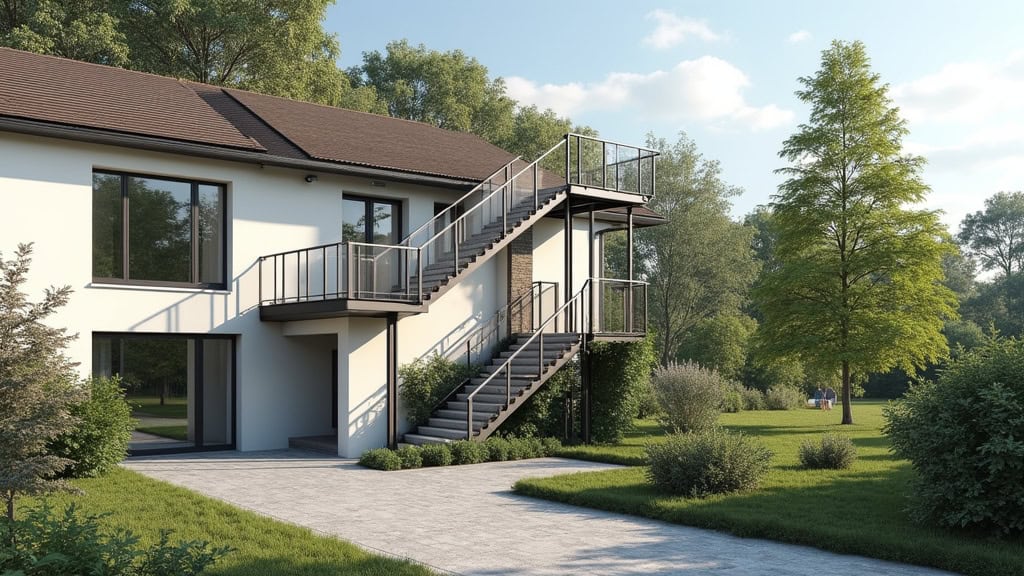 Monte-escalier extérieur résistant aux intempéries installé à Ligny-en-Barrois