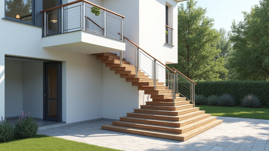 Monte-escalier extérieur résistant aux intempéries installé à Paron