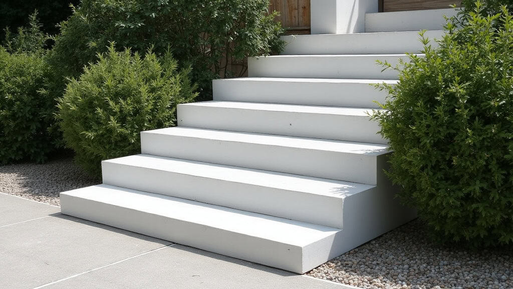 Monte-escalier installé à l’extérieur pour accéder au jardin à Allinges