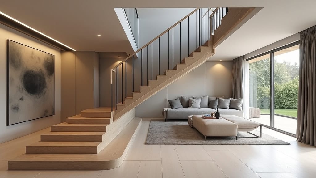 Monte-escalier installé dans un intérieur moderne à Orleix