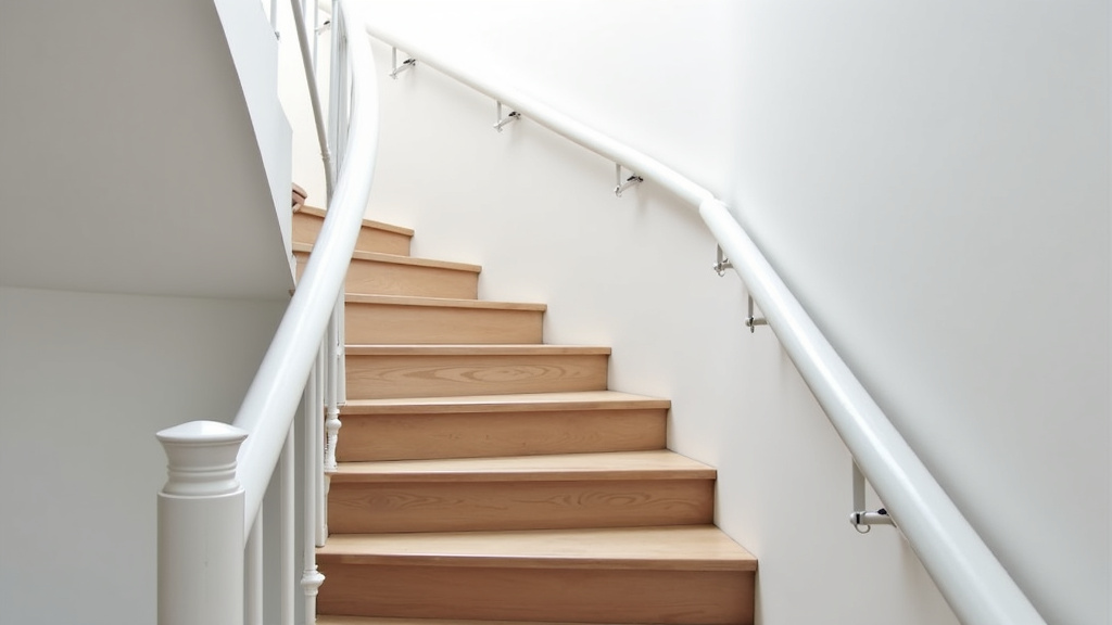 Monte-escalier installé dans une maison à Saint-Memmie, montrant le siège sur rail dans un escalier intérieur